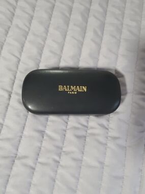 Balmain Paris Sunglasses Case - Black with Gold Logo